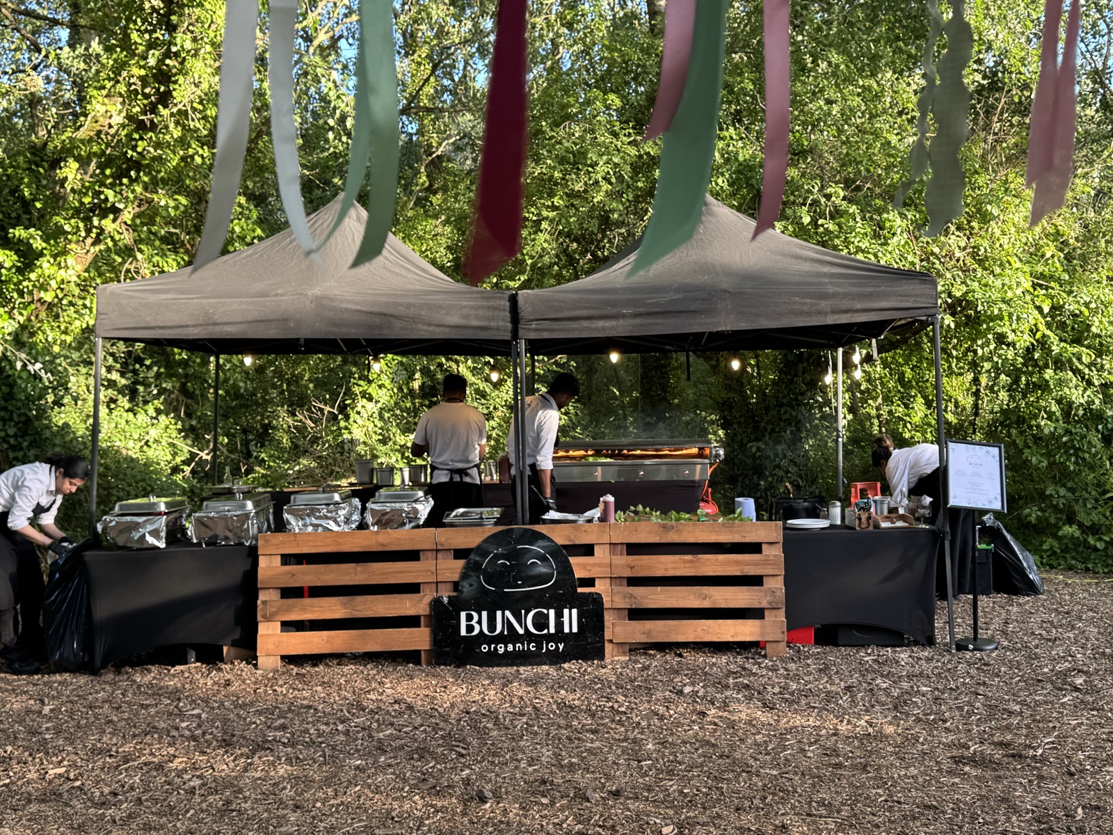 The branded Bunchi stall at an outdoor celebration